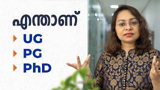 What is UG and PG | Graduation | Degree courses | Bachelor Degree | Degree Course Malayalam