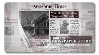 After Effects Template: Newspaper Narrative Slideshow