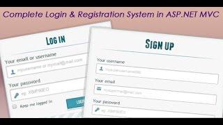 Complete login and registration system in ASP.NET MVC application