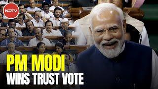 PM Modi Wins No-Trust Vote As Opposition Walks Out