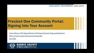 Community Portal: Sign In To Your Existing Account