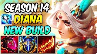 SEASON 14 DIANA MID - NEW BUILD PENTAKILL INSANE ATTACK SPEED Heavenscale Diana | League of Legends