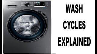 WHAT ARE THE WASH CYCLES ON THE SAMSUNG ECO BUBBLE WASHING MACHINE?