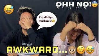 Asking Awkward questions to each other ft. Abishek gurung || It's me Muskan ||
