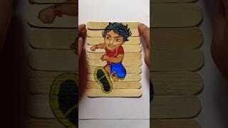 Shiva  painting on stick#drawing#oggy#shiva#shortsfeed#shorts#youtubeshorts#viral#trending