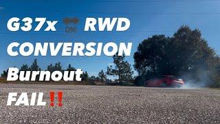 Infiniti G37x RWD CONVERSION Burnout FAIL!!!