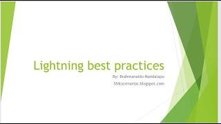 Lightning component best practices