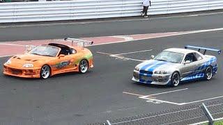 Nissan skyline Gtr R34 vs Toyota supra Mk4 - Drag Race ｜Carsplot｜