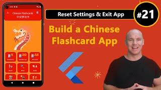 Build a Flashcard App in Flutter! #21 - Reset Settings & Exit the App