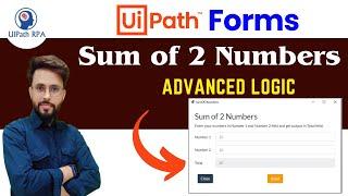 Sum of 2 Numbers dynamically using Advanced Logic in UiPath Forms