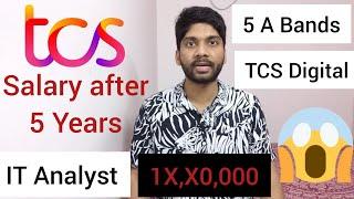 SHOCKING : TCS Salary after 5 years (Telugu) | TCS Digital | IT Analyst | TCS Bands