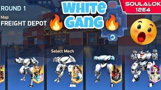 White Gang | 7000 squad power | Mech arena robot showdown | Bastion - Stalker - Panther - Tengu