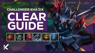 Challenger Kha'Zix Clear Guide (Both Sides 1 Smite) | Tips Included (Season 15)