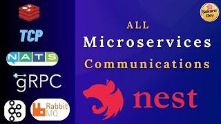 NestJS Microservices Communication: TCP, Redis, gRPC, Kafka, RabbitMQ & NATS Explained!