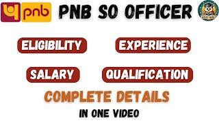 PNB SO 2025 Notification Out | PNB SO Officer Recruitment | Latest Govt Jobs 2025 | Jobs Vaccancy