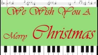 How to play We Wish You A Merry Christmas on piano, free sheet music provided