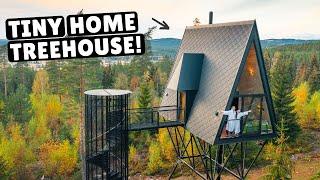 OUR NORWEGIAN TINY HOME TREEHOUSE (full tour)