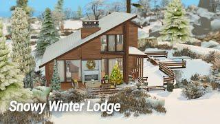 Modern Winter Family Lodge | The Sims 4 Stop Motion House Build No CC