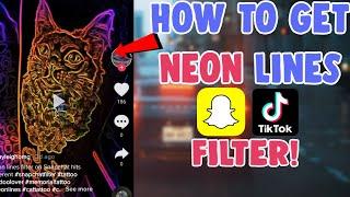 How To Get Neon Lines Filter Tiktok /Snapchat |  Neon Filter Tik tok Tattoo Filter