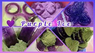 ASMR: Purple ice eating| ice bites| Matcha ice Eating|hard ice | Soft Ice| V good Crunchy