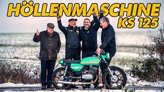 2-Takt-Höllenmaschine Zündapp KS 125 Sport in der Werkstatt | Andis Funktionspunk