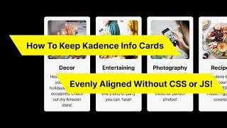 How To Keep Info Cards Evenly Aligned - Kadence Blocks & Kadence Theme