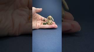 Miniature bunny Garrett 5.5 cm (2.2 inch) / Миниатюрный Тедди зайчик 5.5 см  #shortsvideo