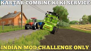 farming simulator 22 Indian mod challenge Hindi kartar combine ki ki aj service hindi