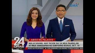 Malacañang: May pasok na bukas