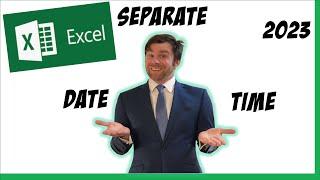 How to separate Date -Time in Excel 2023