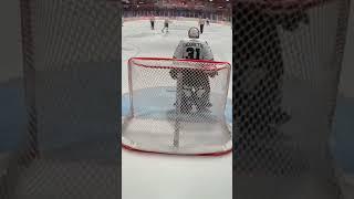 Angry hockey goalie throw his stick to his bench #hockey #qc #LNAH #angermanagement #goalie