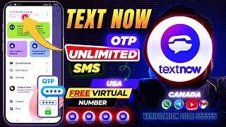 Unlimited Number For Whatsapp, Telegram & GMAIL Verification | How to create Textnow Acc | SMS/OTP