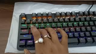 Redgear Shadow Amulet Mechanical Keyboard with Clicky Blue Switch Sound Test #gaming #youtube