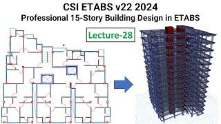 28. CSI ETABS v22 2024: Apply Lateral Load in Etabs - Define wind load