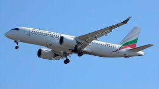 (4K) Bulgaria Air Airbus A220-300 Arrival at LHR