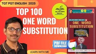 One Word Substitution for TGT & PGT English | PYQs & Most Important MCQs 1 @millionmindsenglish