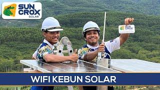 WIFI KEBUN SOLAR Tarik isyarat dari atas bukit ke pejabat & rumah kuarters di ladang untuk internet