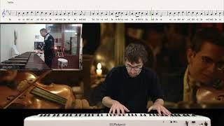 SINFONÍA Nº 9 - HIMNO DE LA ALEGRÍA: COVER para marimba (partitura) y piano