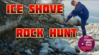 Rock Hunting Winter Wonderland In Michigan #buriedtreasure #rockhounding #fossil #thefinders