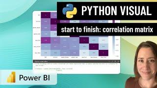 How to create a CORRELATION MATRIX in Power BI using the Python Visual