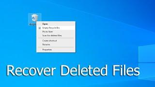 ( Shift+Delete ) How to Recover Deleted Files