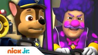 PAW Patrol Chase Stops Clown Thief! w/ Skye, Rubble & Rocky | Nick Jr.