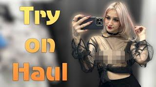 [4K] Transparent Clothes Try-on Haul with Moonsi | See-through Try-on