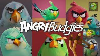 Angry Budgies (Angry Birds as Budgies) Drawn by AI