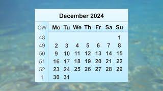 December 2024 Calendar