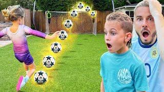 ULTIMATE FOOTBALL CHALLENGE - BEST GOAL WINS *WE WERE SHOCKED* 