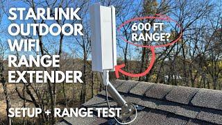 Outdoor Wifi Range Extender for Starlink - Setup and Range Test