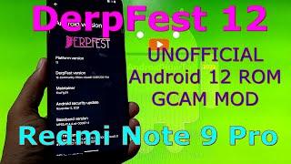 DerpFest 12 for Redmi Note 9 Pro Android 12 ROM