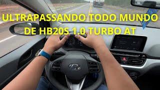 ULTRAPASSANDO TODO MUNDO DE HYUNDAI HB20S COMFORT 1.0 TURBO AT 2024 NA ESTRADA 