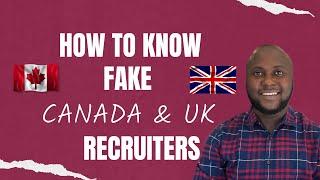 How to verify a Canada or Uk recruiter and job offer letter